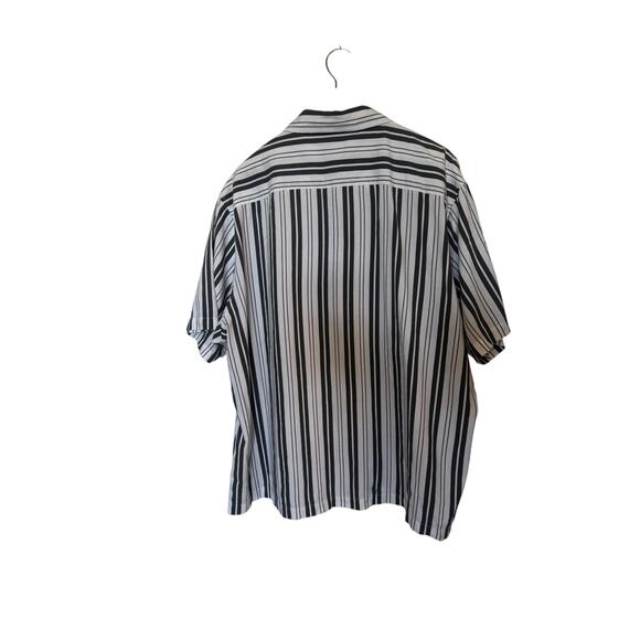 Haggar nwt XXL Short Sleeve Camp Shirt stripe short sleeve mens shirt - Picture 5 of 7